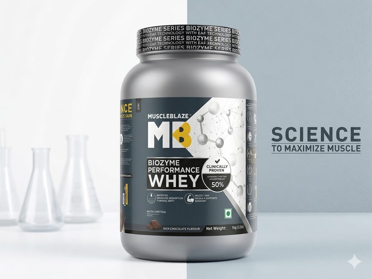 MuscleBlaze Biozyme Performance Whey Protein 1kg