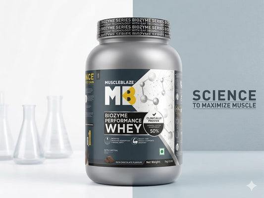 MuscleBlaze Biozyme Performance Whey Protein 1kg