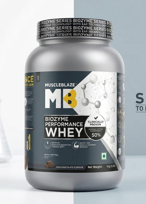 MuscleBlaze Biozyme Performance Whey Protein 1kg